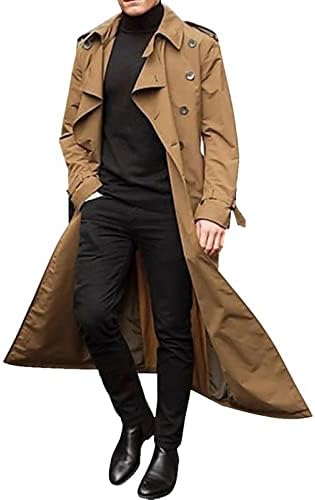 Paltoane și jachete pentru bărbați YMOSRH pentru bărbați, de iarnă, de iarnă, de lux de lungă durată pentru bărbați, cu lungime completă, haina de lână lungă de lână
