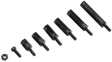 Șuruburi de 180 pc/lot de nylon Kit Standoff M2 M2.5 Lungime de sex masculin până la feminin 6-20m Negru Nylon Standoff Kit