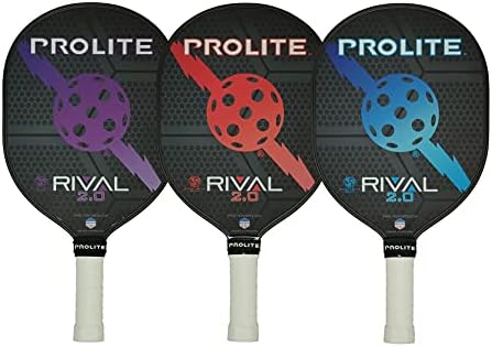 ProLite Rival Powerspin 2.0 Pickleball Paddle - Fibră de sticlă reactivă cu grafică de protecție UV și un Polycore de 14 mm