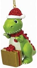 Cadouri Chichi personalizate Drăguțe dinozaur de Crăciun Ornament Bauble cu nume gravat cu laser Alege -ți propriul
