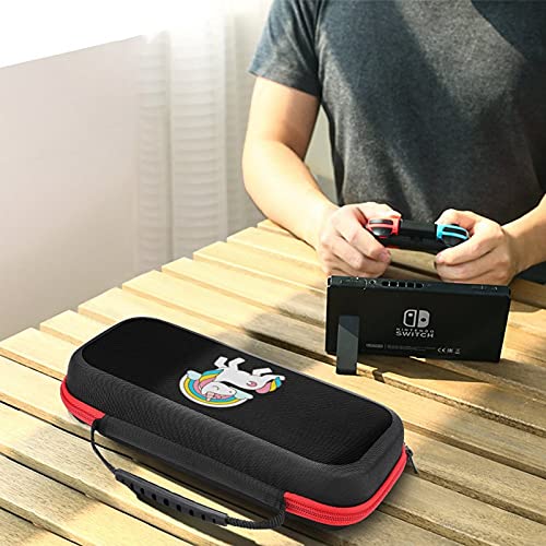 Unicorn Traveling Carcing Case Tote Bag pentru Nintendo Switch Accesorii deține 20 de cărți de joc
