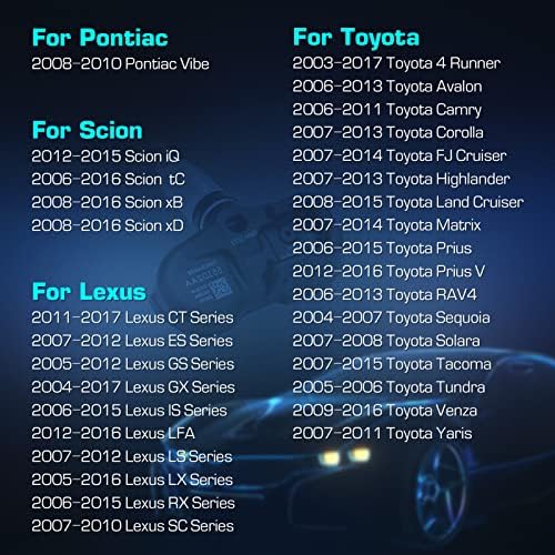 Senzor de presiune a anvelopelor Youxmoto TPMS 42607-33021, pentru Toyota 2003-2017/Lexus 2004-/Scion 2006-/Pontiac,