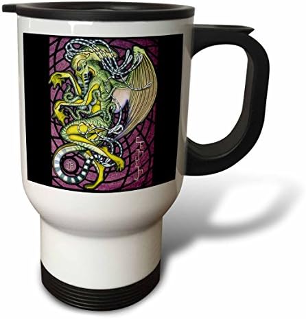 3Drose Dread Cthulhu Lovecraft Mythos Bătrân God Horror Art Travel Mug, 14 uncii, oțel inoxidabil