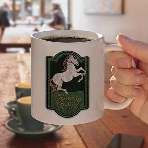 Grafică și mai mult The Lord of the Rings the Prancing Pony Pony Ceramic Coffee Coffee, cani cadou noutate pentru cafea, ceai