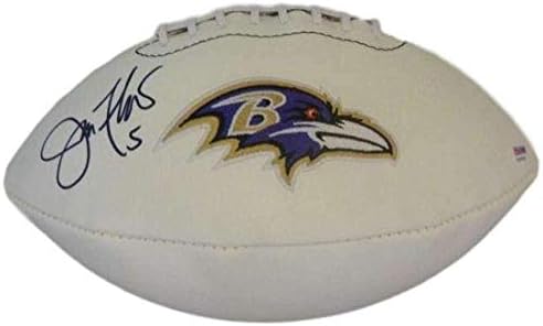 Joe Flacco autografat/semnat Baltimore Ravens Logo Fotbal PSA/ADN 11279 - Fotbal autografat