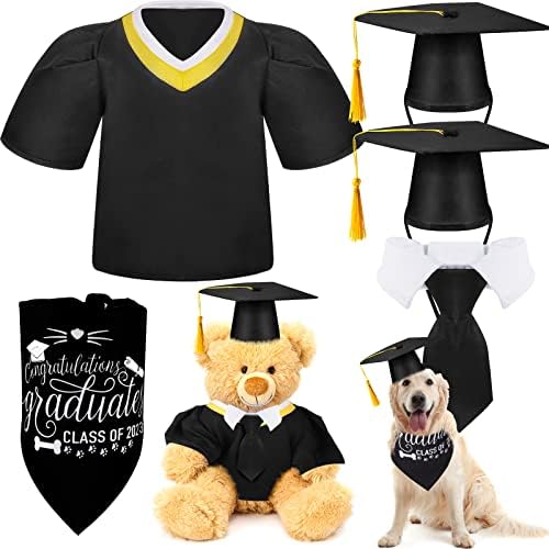 Capace de absolvire a câinilor de 5 bucăți pentru animale de companie și rochii cu rochii cu o ciuclă galbenă cu ciucuri de