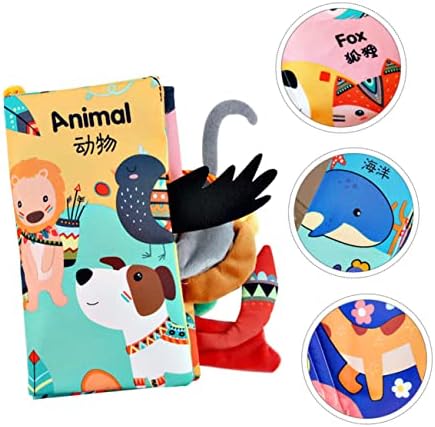 Toyvian 1pc Animal Tail Clook Carte Iluminare Plaything Cărți educative Cărți de animale de animale Cărți cărți Animale Polyster