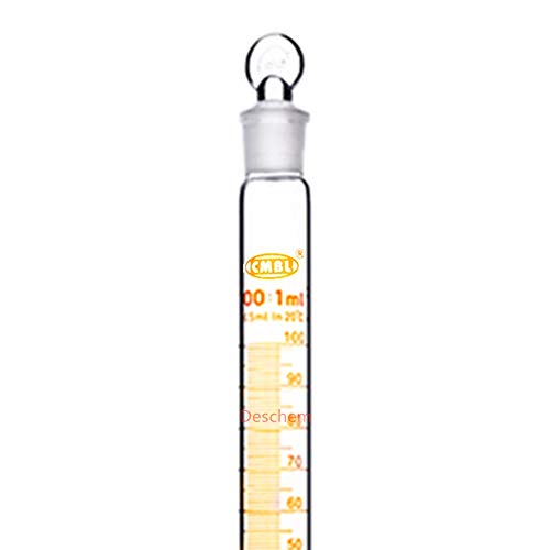Deschem 100ml sticlă de măsurare a cilindrului gura cu dop de sticlă de sticlă