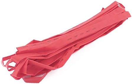Pololefină X-Dree 5,5m lungime 8mm dia, căldură moale, tubul micșor, roșu roșu (Poliolefina 5,5 m de longitud 8 mm de diámetro