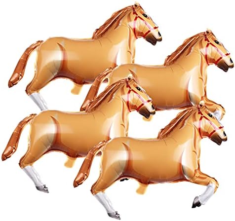 Oringaga 4 pachete baloane cu folie de cai- cowboy occidental/ponei // cai pentru copii pentru copii pentru copii decorațiuni