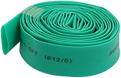X-Dree 10ft12mm Dia Green Poltolefin Tuburi de tuburi mici micșorate (Tubi Termorestringenti Termorestringenti în Poliolefina