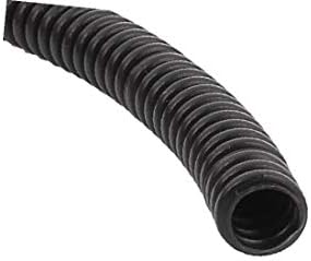 Cablu de cablu ondulat X-Dree Conduit tub tub tub Tube 10mm OD 4m lungime neagră (Tubo de Tubo de Tubo de conducto de cablu de Alambre Corrugado 10 mm OD 4M de Longitud Negro