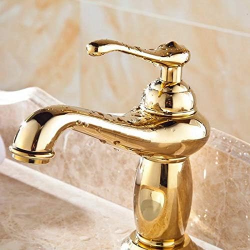 Color auriu color lustruit alamă cromată cu un singur mâner pentru baie pentru baie de baie de la benzină, robinet mixer