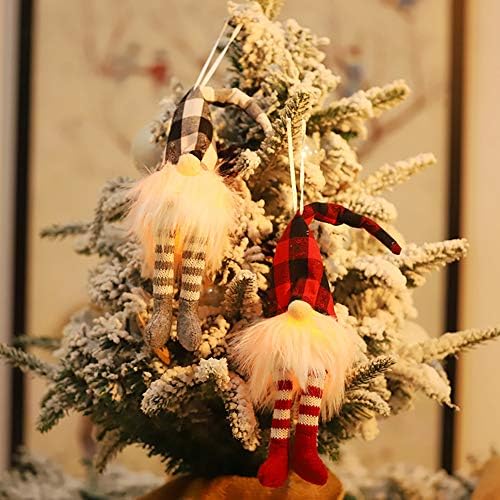 Walbest Ornament de Crăciun Moș Crăciun fără chip LED LED LID de Crăciun ornamente agățate pentru petreceri acasă