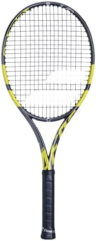 Babolat Pure Aero VS rachetă de tenis-înșirate cu 16g Alb Babolat Syn Gut la tensiunea de gamă medie