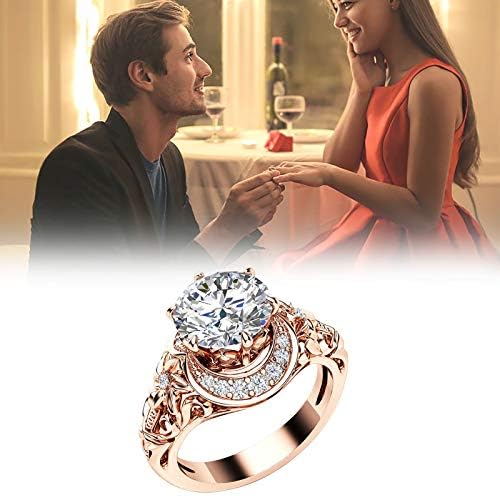 Dbylxmn rafinat afară comemora inel femei logodna nunta bijuterii accesorii cadou indesata inele reglabile