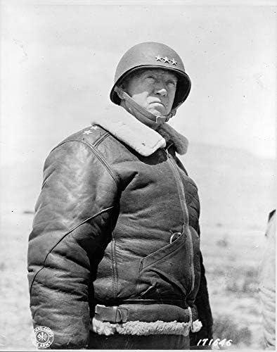 Fotografie generală George Patton - Lucrări de artă istorică din 1943 - - Semi -luciu