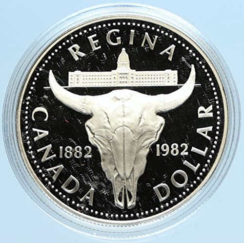 1982 CA 1982 Canada Marea Britanie Regina Elisabeta II Craniu de bovine Pr $ 1 bun Incertificat