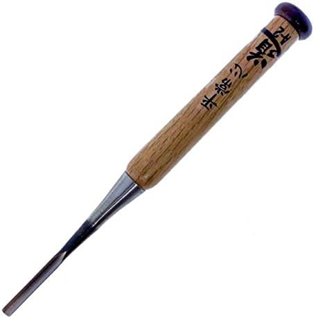 Michihamono instrument de sculptură în lemn Mediu 6mm a-2 soclu drept pentru sculptură în lemn U Gouge, cu mâner de stejar,