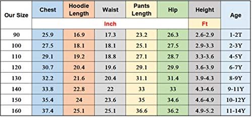 Duuloon Boys Girls Girls Classic Casual Hood 2 piese Outfituri Benzema Piese de pulovere Fit Fit pentru toamnă