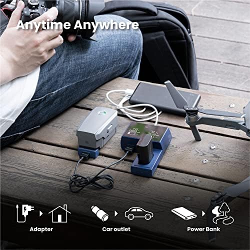 Bronine Multi Brand 2 Port Camera Battery Charger & NP-FZ100 Kit de încărcare 2 pachet compatibil cu Sony Alpha A1 A6600 A7