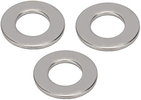 Fafeicy 1000pcs 304 WASHER FLAT din oțel inoxidabil, M8 Flat WASHER SHASHER DISPACER POUR POUR METAL GASKET, 8 x 17mm, argint,