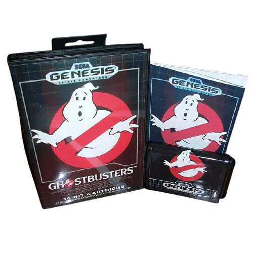 Aditi Ghost Busters Us Cover cu cutie și manual pentru Sega Megadrive Genesis Video Game Console 16 bit MD Card