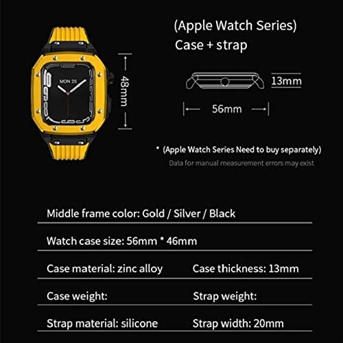 Zedevb pentru Apple Watch Band Series 6 44mm Alloy Watch Carcasă 45mm 42mm 42mm Metal Frame Modificare Kit Accesorii pentru