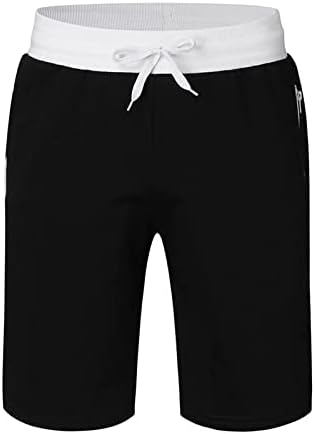 Mens Sport Set Outfit de vară Neck Sport V pantaloni scurți de vară cu zip scurt cu costum de mânecă pentru bărbați mari și