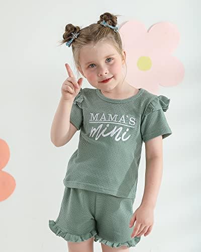 Mioglrie pentru sugari Baby Girl Haine Zburli Topuri Set scurt Toddler fete îmbrăcăminte Baby Outfit pentru fete