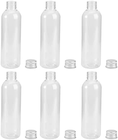 Cabilock sticle de apă limpede recipient clar 6buc 200ml sticle de plastic transparente reumplut recipient gol borcane cutii