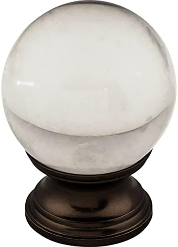 Finisare a butonului rotund din sticlă de claritate senină: bronz frecat cu ulei