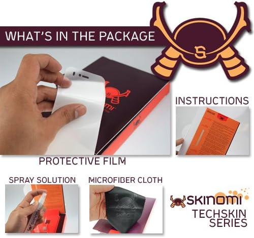 Skinomi Lemn închis Piele de corp complet compatibil cu HP Slate 7 Plus Techskin cu protectorul anti-buble de ecran cu filme