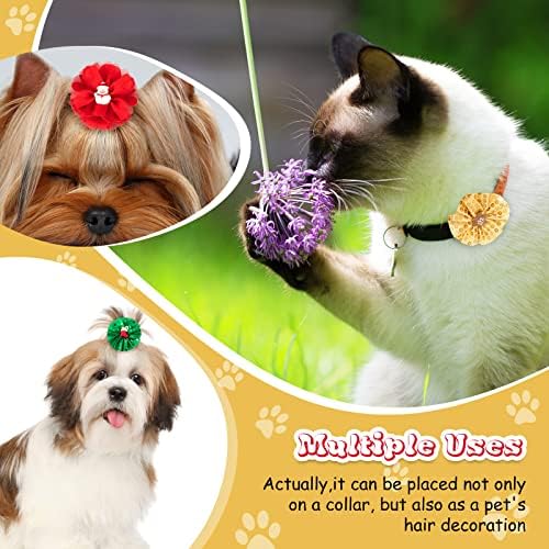 8 bucăți pentru câine înfrumusețare pentru câine cu papion cu guler guler de flori arcuri pentru câini guler farmecă de diapozitive