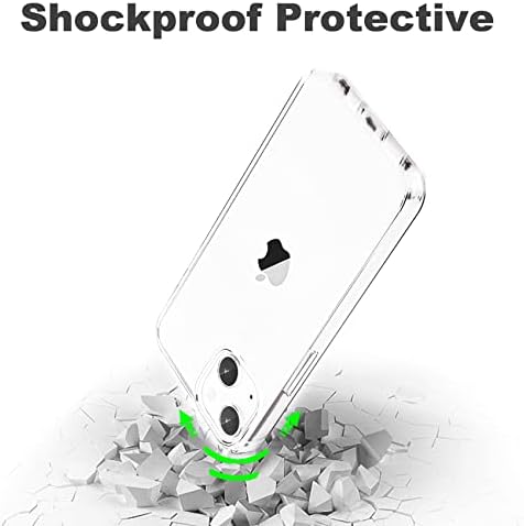 JJGOO Compatibil cu iPhone 13 Mini Case Clear Clear Soft Transparent Shockproof Protective Slim Thum Phous Thone pentru iPhone