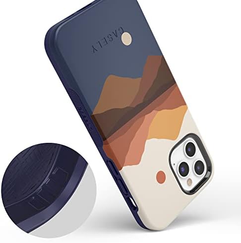 Casely iPhone 12 Pro Max Case | Compatibil cu Magsafe | Opozanții atrag | Carcasă Mountain Colorblock Day & Night