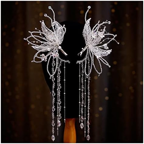 Crystal Beaded Clip Tassel Bridal Cap Capul Caii de Nuntă pentru căsătorie Stiluri principale Accesorii pentru păr de nuntă