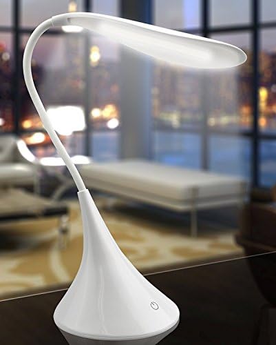 IZOOM LED SWAN Light Birou și lampă de masă, gâscă flexibilă, USB și Baterie, funcționată, 3 feluri de atingere, 120 lumeni,