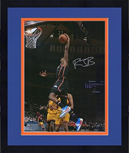 RJ Barrett New York Knicks încadrat autografat 16 x 20 Dunk vs. Atlanta Hawks Fotografie - Fotografii autografate NBA
