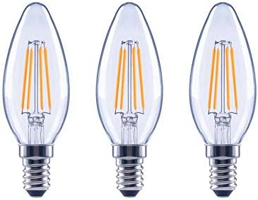 EcoSmart 60-Watt echivalent B11 Dimmable Energy Star Clear Glass Filament Vintage Edison LED bec în alb strălucitor