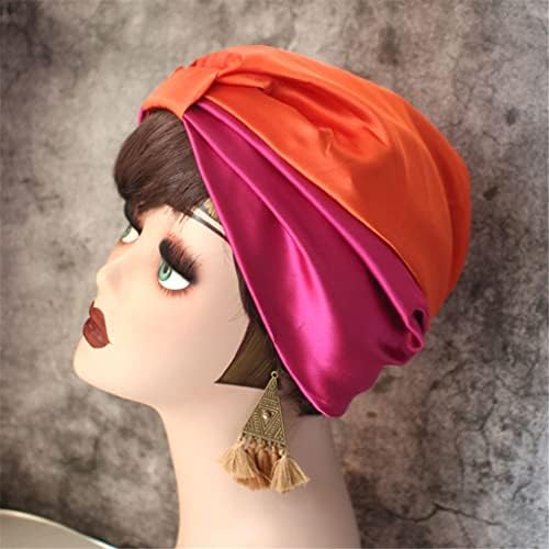 JEONSWOD Satin Bonnet păr capace Salon noapte păr pălărie păr creț naturale dublu elastic somn femei cap acoperi