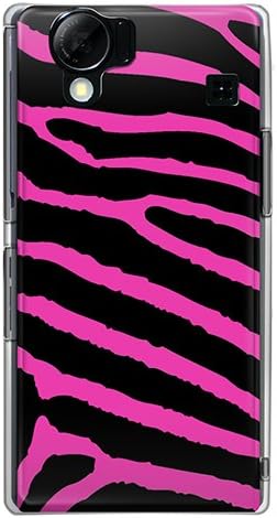 Casemarket Softbank Aquos Photalarbonat Clear Clear Hard Hard [Model Zebra - Negru și roz]