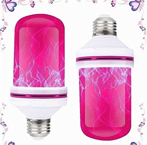 Cel mai bun pentru a cumpăra 6pack E12 Indigo Flame Becuri - 7w 420LM-LED Flame Light cu efect pâlpâitor emulare-lumini exterioare și decorațiuni interioare-lumină originală de culoare Roz