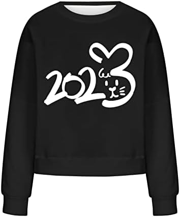 2023 pulovere pulovere pentru femei, drăguțul iepure de iepure supradimensionat Raglan Cămașă Iepurator Denument Graphic Tunică Bluză de top