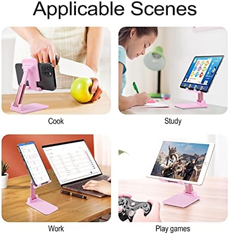 Pink Flamingos Telefon mobil suport pentru tabletă pliabilă accesorii pentru link -uri reglabile pentru birou