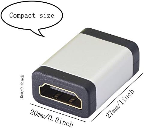 Cuplaj HDMI, conector HDMI 4K Femeie la femeie adaptor, aliaj de aluminiu HDMI Extender Suport 3D 4K 1080p Extinderea dispozitivelor
