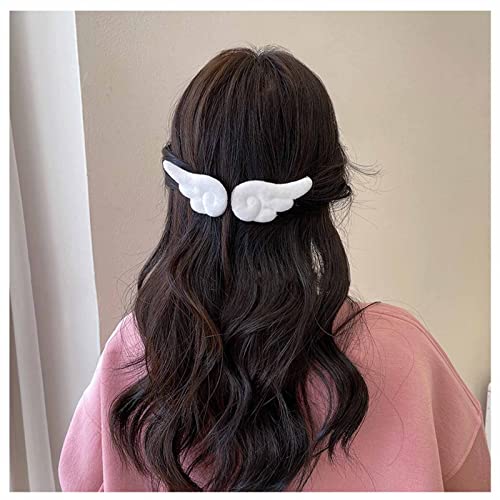 Allereyae Angel Wing Clip Clip Barrette Denumitor Clip de păr de păr Clip Barretă aripă Clip Clip de cap Accesorii pentru păr pentru femei și fete Kawaii Plush Hair Barrette Barretă