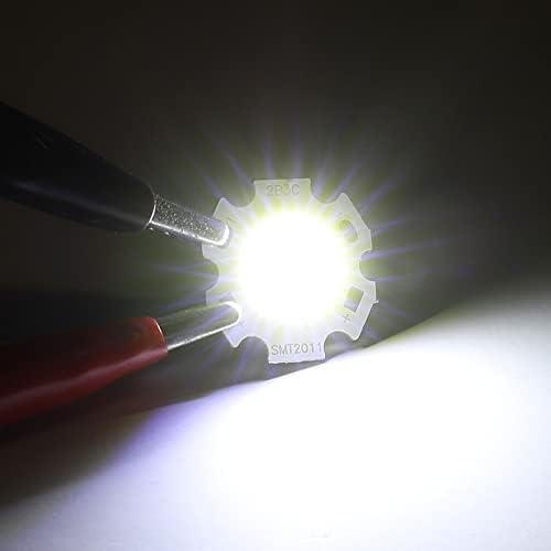 MECCANIXITY COB Led Light Chip margele 20mm 3w 260ma bec de economisire a energiei pentru reflector Floodlight pachet de 10, Alb