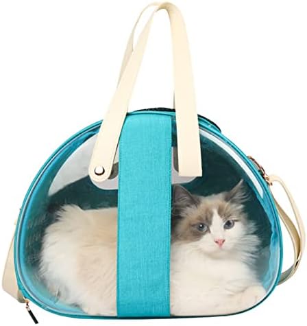 Uxzdx Cujux transparente Pet Cat Carrier Rucsac Respirabil câine pisică călătorie în aer liber umăr sac