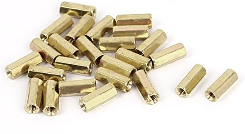 Aexit M3 X Naili, șuruburi și elemente de fixare 12mm Fir feminin Brass Brass Hex Standoff Pilon Rod SPACER COUPLER NUT ȘI SETURI